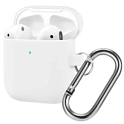 Чехол - Hang case для кейса "Apple AirPods 2" (white)
