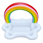 Надувной матрас - столик "Радуга" 90*50*50 (rainbow/white)