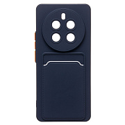Чехол-накладка - SC337 с картхолдером для "Realme 12 Pro +" (dark blue) (228818)