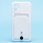 Чехол-накладка - SC304 с картхолдером для "Apple iPhone 12" (white)