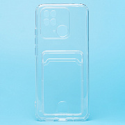 Чехол-накладка - SC276 с картхолдером для "Xiaomi Redmi 10C" (transparent) (210429)