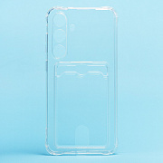 Чехол-накладка - SC276 с картхолдером для "Samsung Galaxy S24+" (transparent)