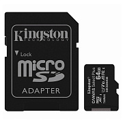Карта флэш-памяти MicroSD 64 Гб Kingston Canvas Select Plus UHS-1, A1+ SD адаптер (205117) (black)