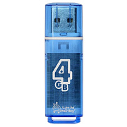 Флэш накопитель USB  4 Гб Smart Buy Glossy (blue)