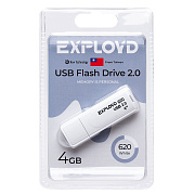 Флэш накопитель USB  4 Гб Exployd 620 (white)