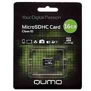 Карта флэш-памяти MicroSD 16 Гб Qumo без SD адаптера (class 10)