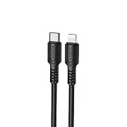 Кабель Type-C - Apple lightning Borofone BX116 Certain PD 27W 100см 3A  (black)