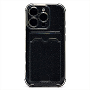 Чехол-накладка - SC300 с картхолдером для "Apple iPhone 16 Pro" (black) (236533)