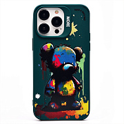 Чехол-накладка - SC335 для "Apple iPhone 14 Pro Max"  (медведь) (dark green) (227043)