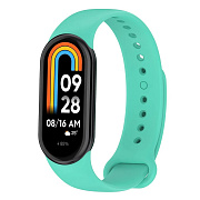 Ремешок - WB13 силикон на кнопке Xiaomi Mi Band 8 (dark green)