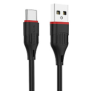 Кабель USB - Type-C Borofone BX17 Enjoy  100см 2,4A  (black)
