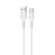 Кабель USB - Type-C Borofone BX16 Easy 18W 100см 3A  (white)