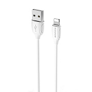Кабель USB - Apple lightning Borofone BX19 12W 100см 2,4A  (white)