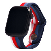 Ремешок - ApW Apple Watch 38/40/41 mm силикон на кнопке (003) (multicolor)