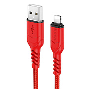 Кабель USB - Apple lightning Hoco X59 Victory PD  100см 2,4A  (red)