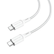 Кабель Type-C - Type-C Borofone BX90 PD 60W 100см 3A  (white)
