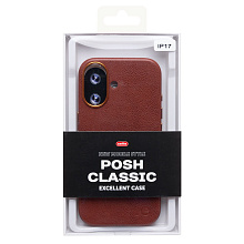 Чехол-накладка Cellis SM031 SafeMag для "Apple iPhone 17" Натуральная кожа (bronw) (242205)