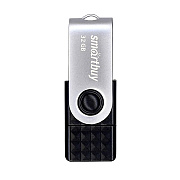 Флэш накопитель USB/MicroUSB 32 Гб Smart Buy Trio 3-in-1 OTG (USB Type-A+USB Type-C+micro USB) (black)