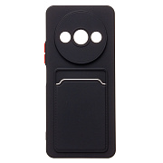 Чехол-накладка - SC337 с картхолдером для "Xiaomi Redmi A3" (black) (228808)