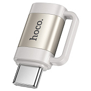 Переходник Lightning (м) - Type-C (п) Hoco UA31E 3см (gray)