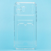 Чехол-накладка - SC276 с картхолдером для "Apple iPhone 17 Pro Max/18 Pro Max" (transparent)
