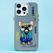 Чехол-накладка - PC092 для "Apple iPhone 14 Pro Max" (собака) (transparent)