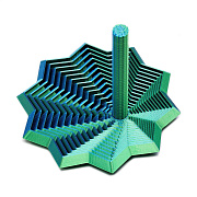 Антистресс игрушки - 3D Пирамида 9см (dark blue/green)