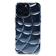 Чехол-накладка - SC340 для "Apple iPhone 14 Pro Max" (transparent/blue) (230416)