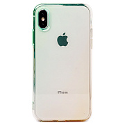 Чехол-накладка - SC169 для "Apple iPhone X/iPhone XS" (green/gold)