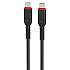 Кабель Type-C - Type-C Hoco X59 Victory PD 60W 300см 3A  (black)
