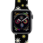 Ремешок - ApW16 Apple Watch 42/44/45/49 mm силикон на кнопке (002) (black)