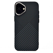 Чехол-накладка Luxo Creative PC  для "Apple iPhone 16 Plus" (122) (black)