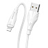 Кабель USB - Apple lightning Borofone BX18 12W 200см 2,4A  (white)
