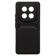 Чехол-накладка - SC337 с картхолдером для "Xiaomi Redmi Note 14 Pro 4G" (black) (240447)