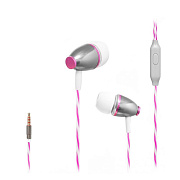 Проводные наушники с микрофоном внутриканальные Koniycoi KJ750 Jack 3,5  (pink)