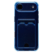 Чехол-накладка - SC300 с картхолдером для "Apple iPhone 17 Air" (deep blue)