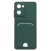 Чехол-накладка - SC315 с картхолдером для "OPPO realme 10 4G" (dark green) 