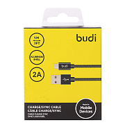 Кабель USB - micro USB budi M8J180M  100см 2,4A  (black)