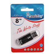 Флэш накопитель USB  8 Гб Smart Buy V-Cut (black)