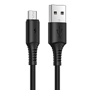 Кабель USB - micro USB Borofone BX47 Coolway 12W 100см 2,4A  (black)