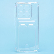 Чехол-накладка - SC336 с картхолдером для "Xiaomi 14 Pro" (transparent) (228216)