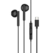 Проводные наушники с микрофоном вкладыши Hoco M65 Special sound Type-C  (black)