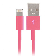 Кабель USB - Apple lightning Glossar iP5-01  100см 1,5A  (pink)