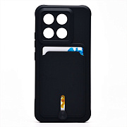 Чехол-накладка - SC304 с картхолдером для "Xiaomi 14" (black) (224938)