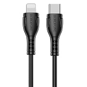 Кабель Type-C - Apple lightning Borofone BX51 12W 100см 2,4A  (black)