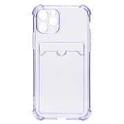 Чехол-накладка - SC276 с картхолдером для "Apple iPhone 11 Pro" (light violet)