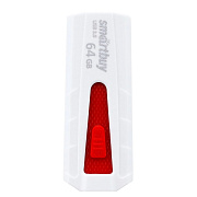 Флэш накопитель USB 64 Гб Smart Buy IRON 3.0 (white/red)