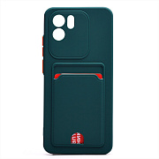 Чехол-накладка - SC315 с картхолдером для "Xiaomi Redmi A1" (dark green) (214502)