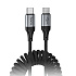 Кабель Type-C - Type-C Hoco X121 Nuevo PD пружина 60W 150см 3A  (black)