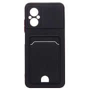 Чехол-накладка - SC315 с картхолдером для "Xiaomi Poco M5" (black) (214423)
